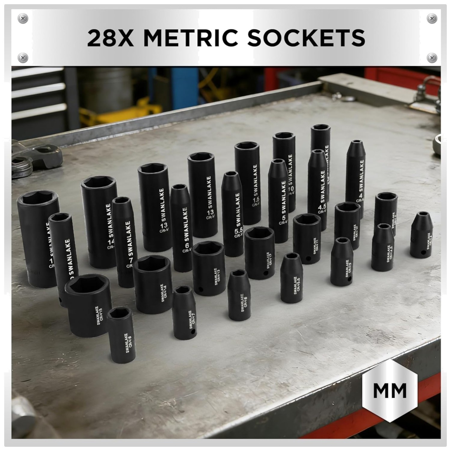 Professional 1/4″ Drive Socket Set with Metric and SAE Sizes