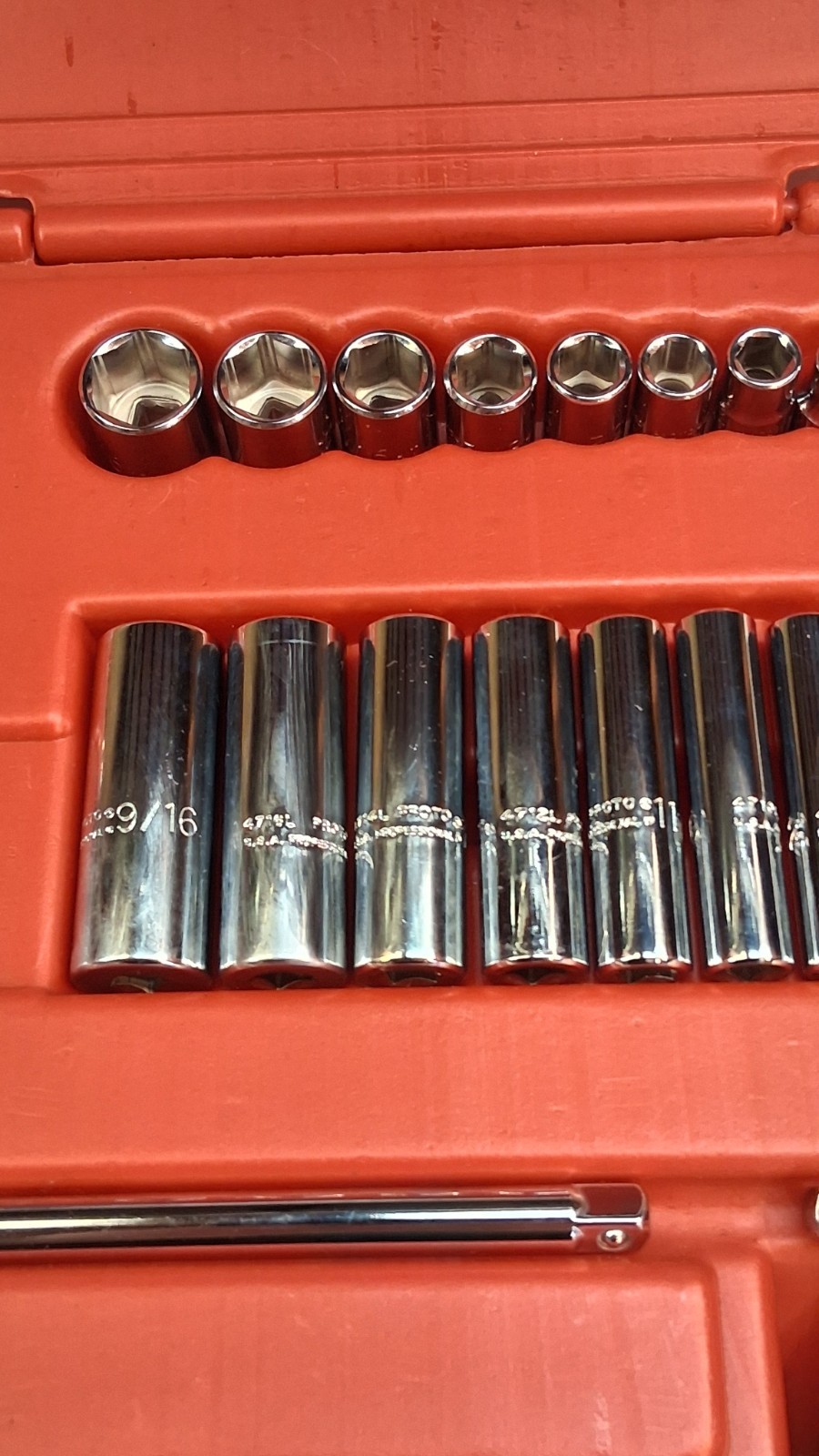 STANLEY PROTO «PROFESSIONAL» J47120 SAE 37-PIECE 1/4″ DRIVE SOCKET SET *USA*