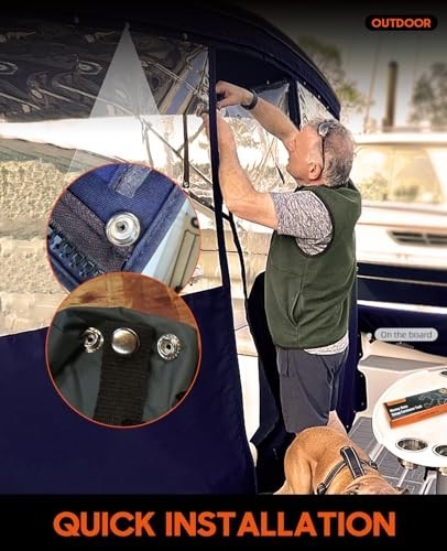 Heavy Duty Snap Fastener Tool 100 Sets 4 Color Boat Cover Snaps Repair Canvas