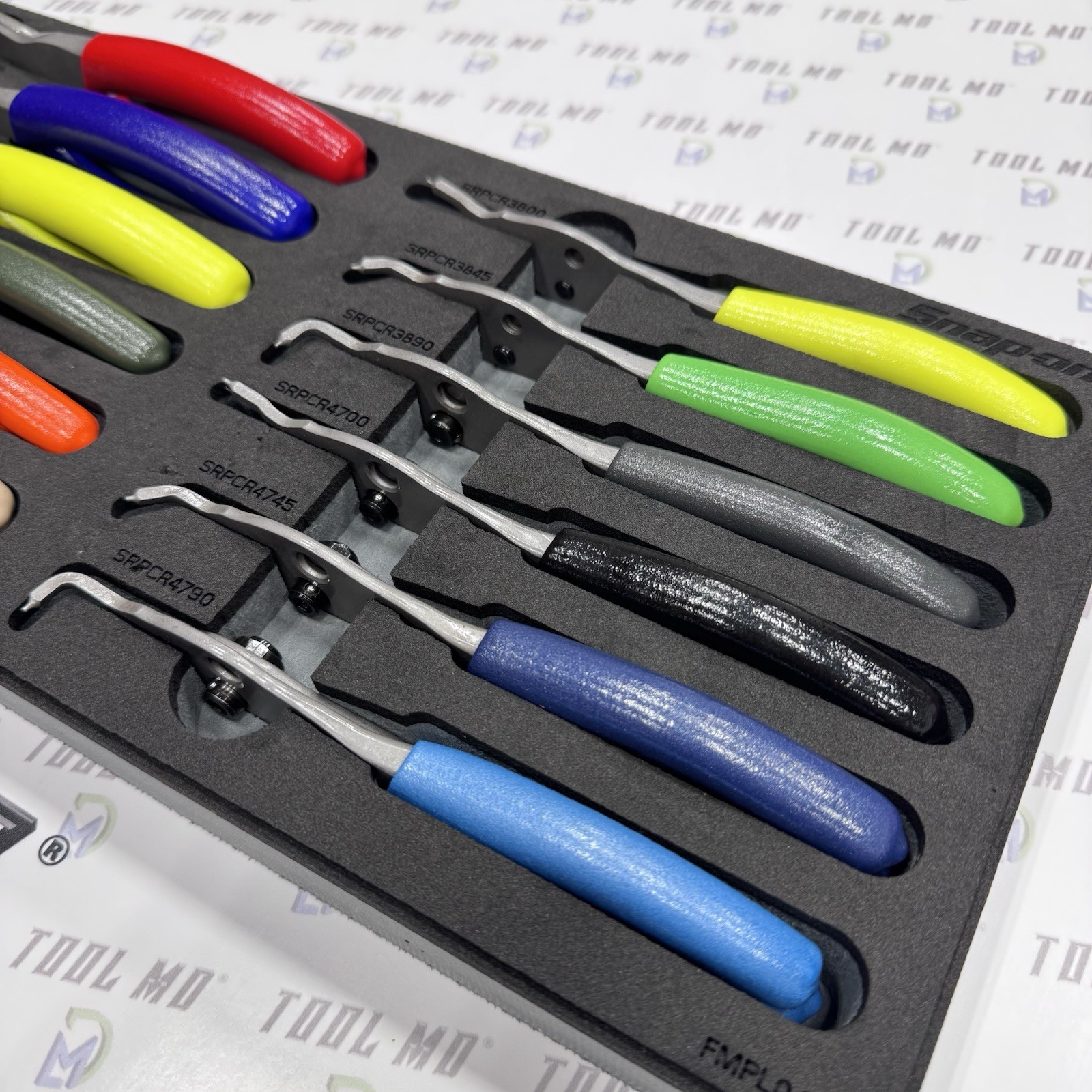 Snap-on Tools USA Multi-Color Snap Ring Plier Set w/GREY Organizer SRPCR1200DTFG