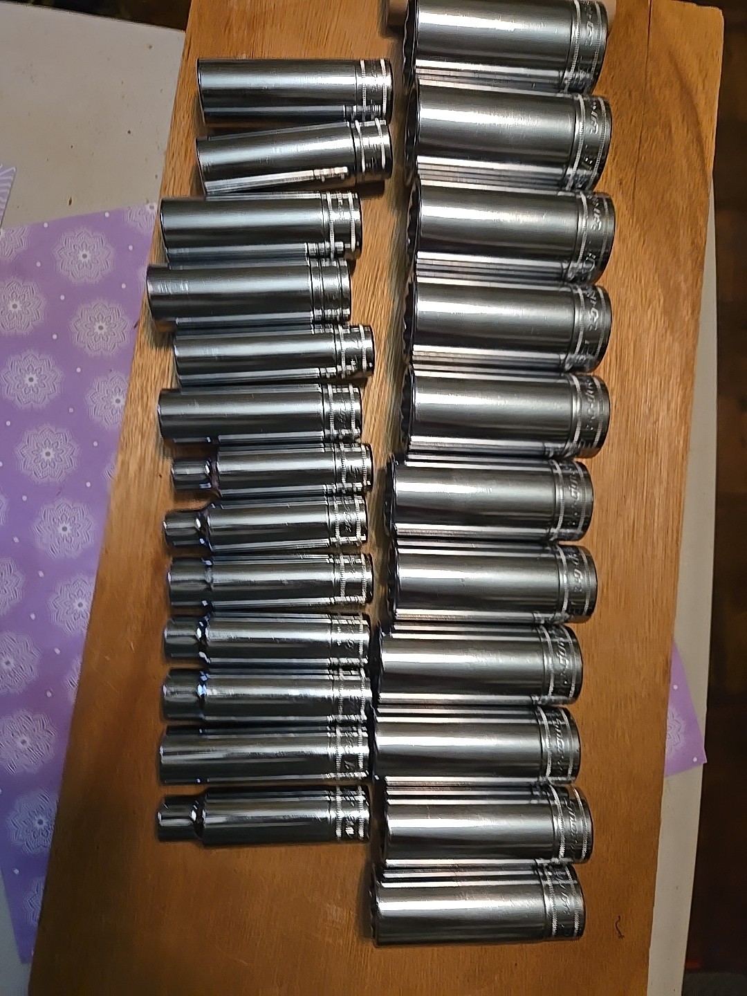 Snap-on Deep Metric Socket Set 1/2″ Drive 32mm To 10mm 12 Point- Ratchet S832
