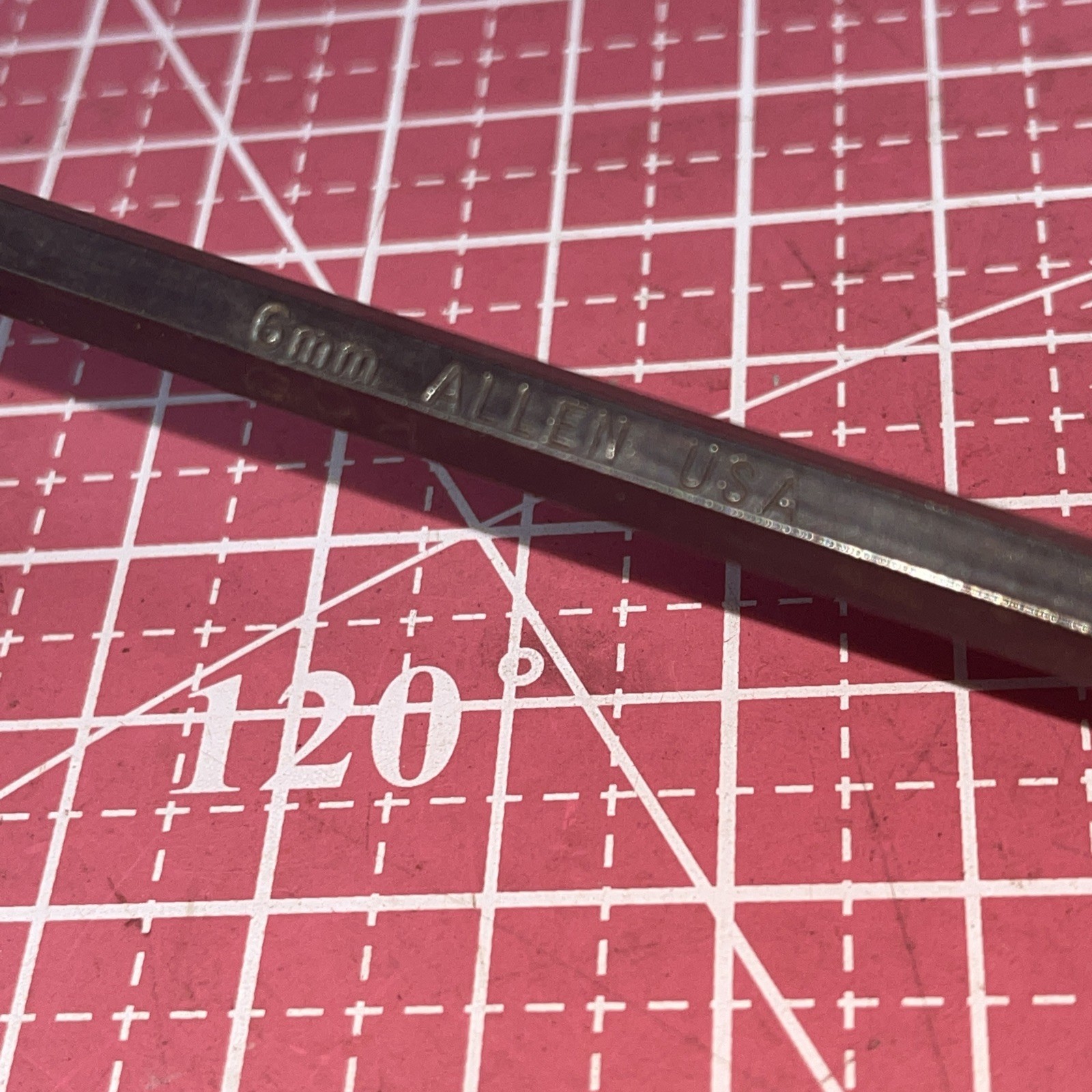 NOS Allen USA 6 MM Metric Hex Key Long Arm Wrench 5 11/16 Overall Length