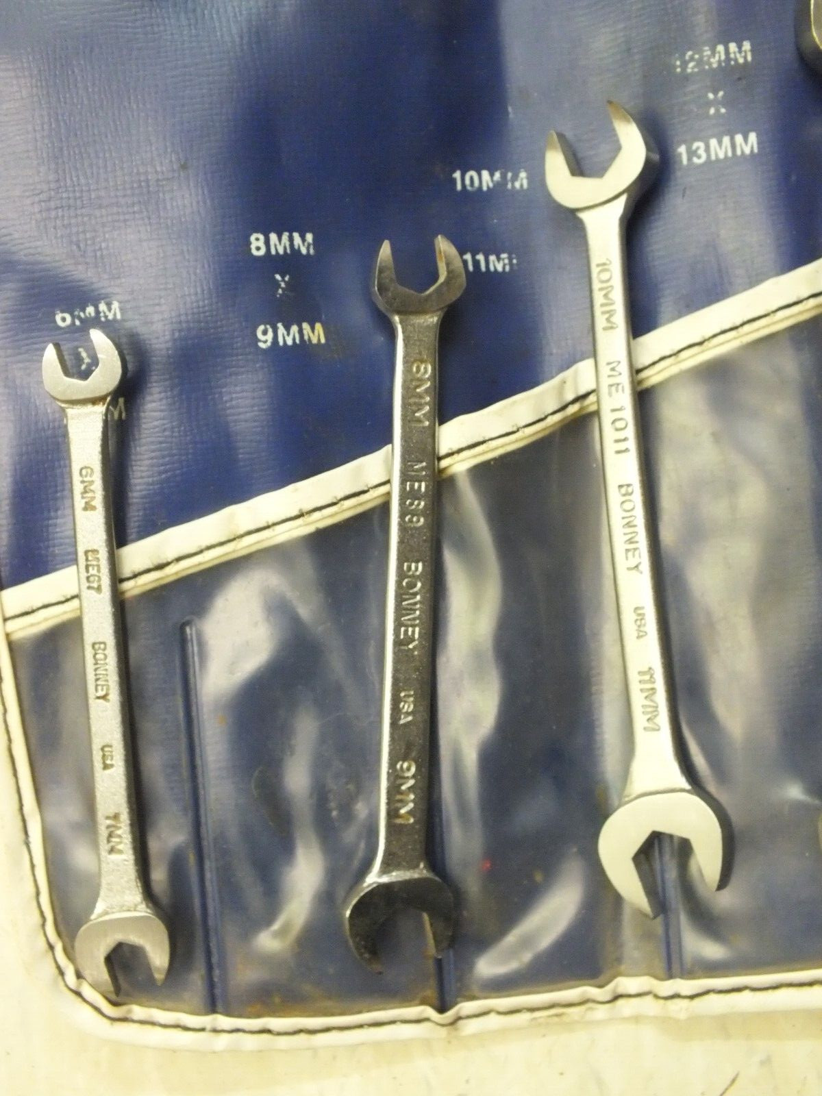 Bonney 5120-01-1148 11pc Double Open End Metric Wrench Complete Set USA Made