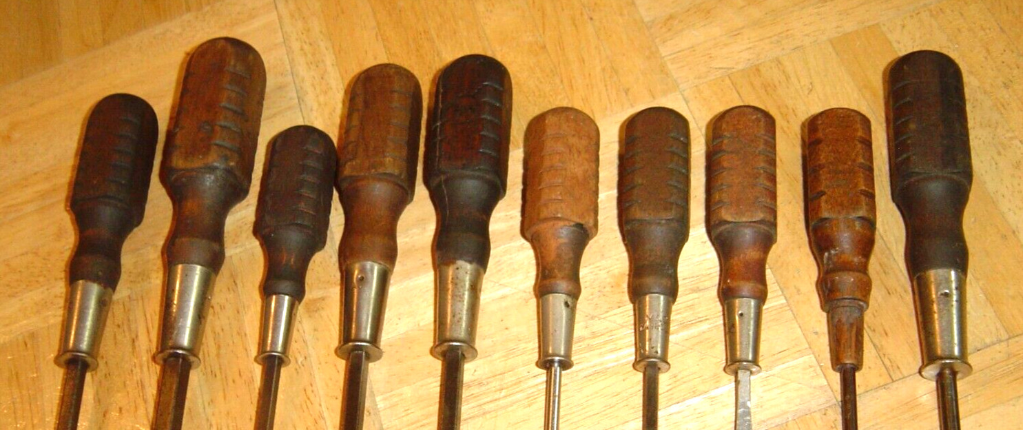 MAC TOOLS 10 PIECE WOODEN HANDLE MIXED SCREWDRIVER SET