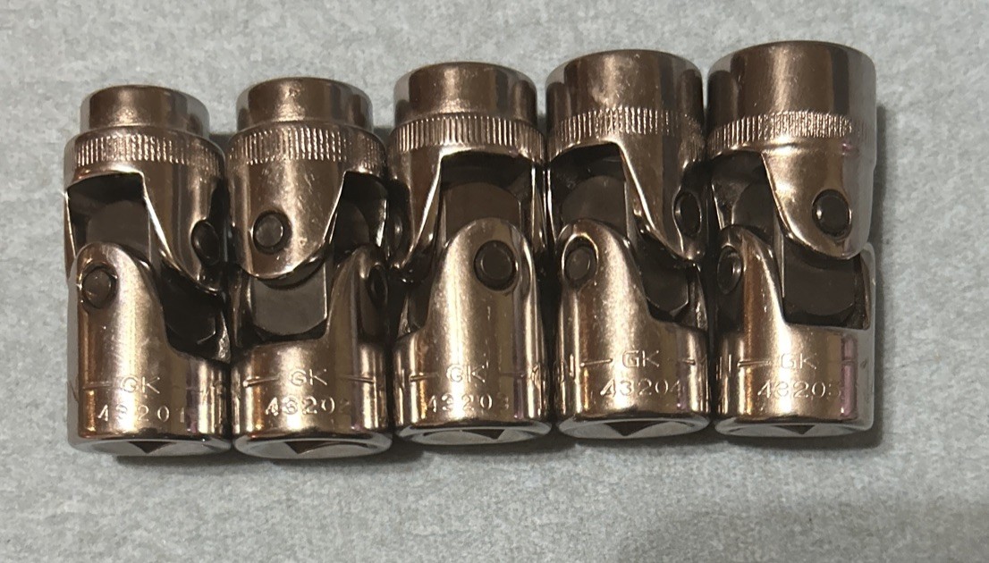 VTG Craftsman 3/8 Dr 10pc Swivel Flex Sockets 6pt USA 10mm-19mm Gk