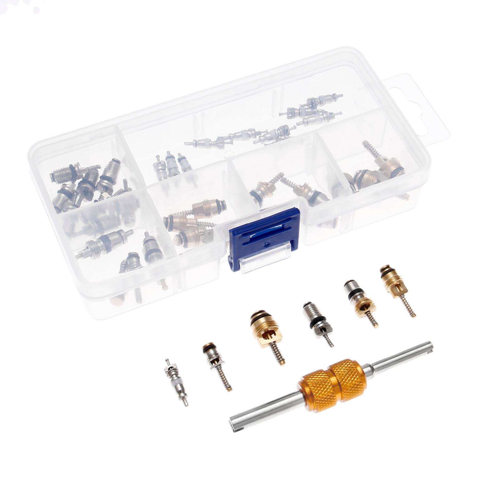 1Pc R12 R134A A/C Valve Stem Cores Remover Box Kit Car A-C Systems Repair Parts