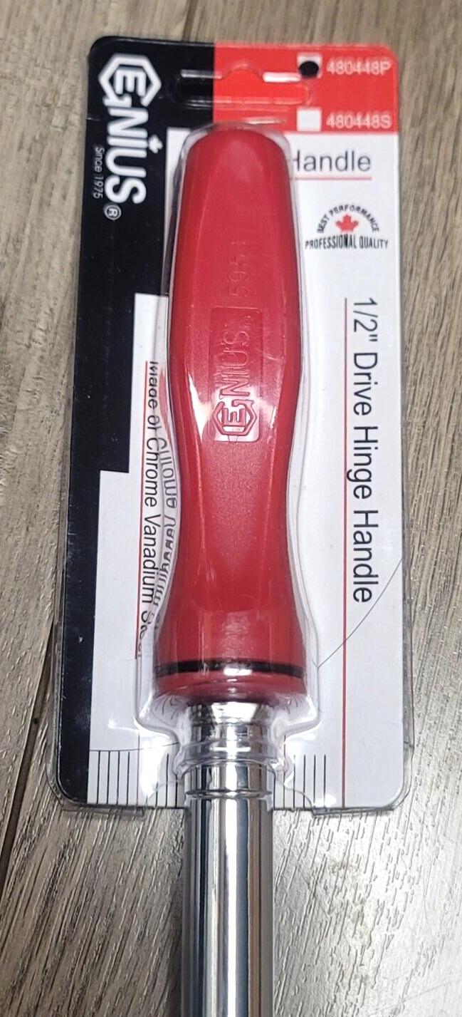 Genius Tools 1/2″ dr 24.5″ Long Flex Head Breaker Bar w/Grip Handle #480448P