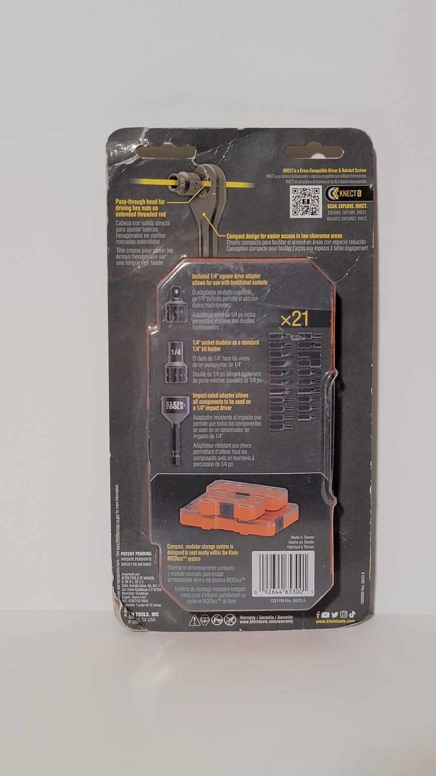 BRAND NEW SEALED! Klein Tools Impact Rated Pass Thru 6″ Socket Wrench Set #65300