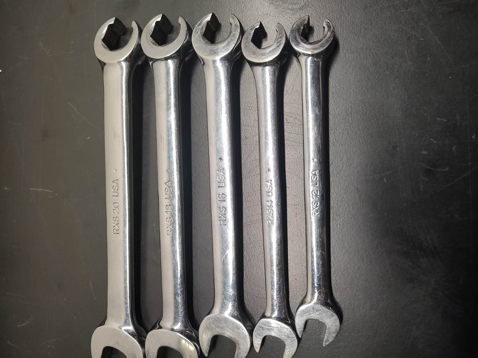 Snap On 5 pc Set 6-Point SAE Open-End/ Flare Nut Wrench Set (3/8-5/8″)