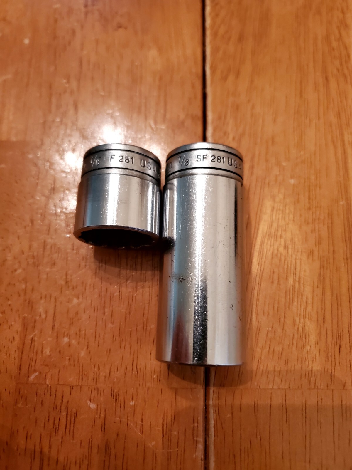Snap On 3/8 Drive 7/8 12Pt Shallow Deep Sockets Lot Of 2