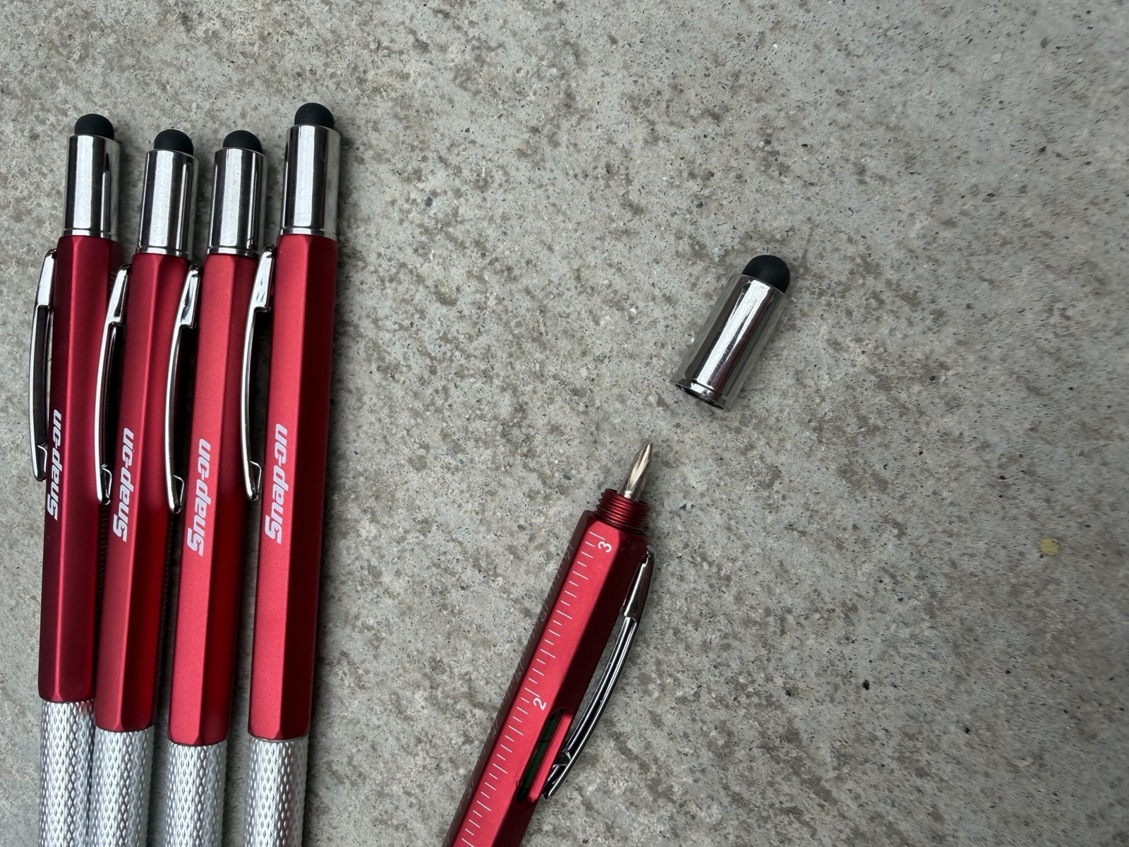 Snap On Tools Set Of 5 Ballpoint Pens 7-in-1 Multi-tool Heavy Duty Snap-On
