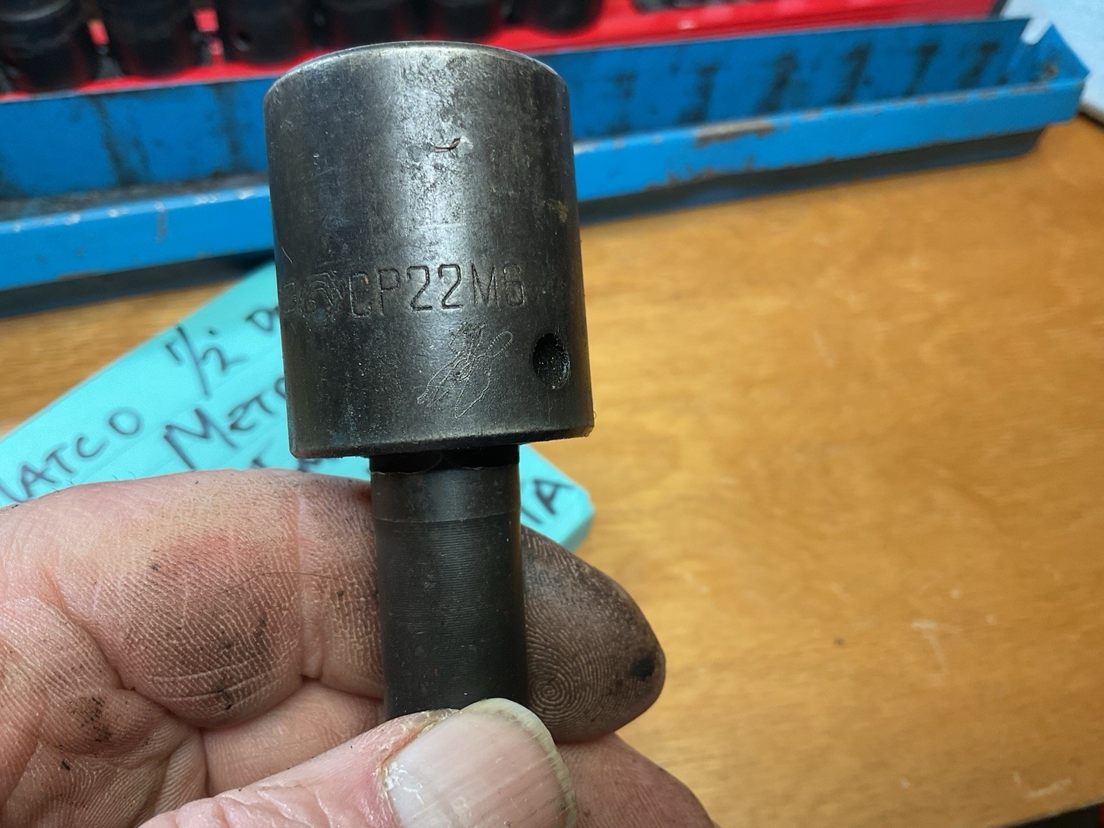 MATCO SCPM146TA 1/2″ Dr. 6Pt. Metric, Impact, Shallow Skt. Set (10-27mm) w/Tray