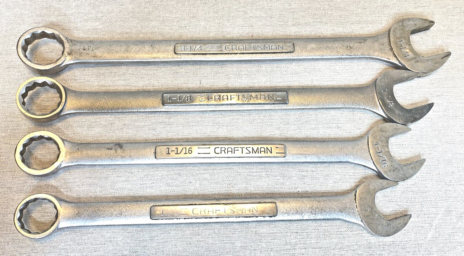 Craftsman 4 Piece SAE Large Combination Wrench Set 12 Point – 1″ to 1-1/4″