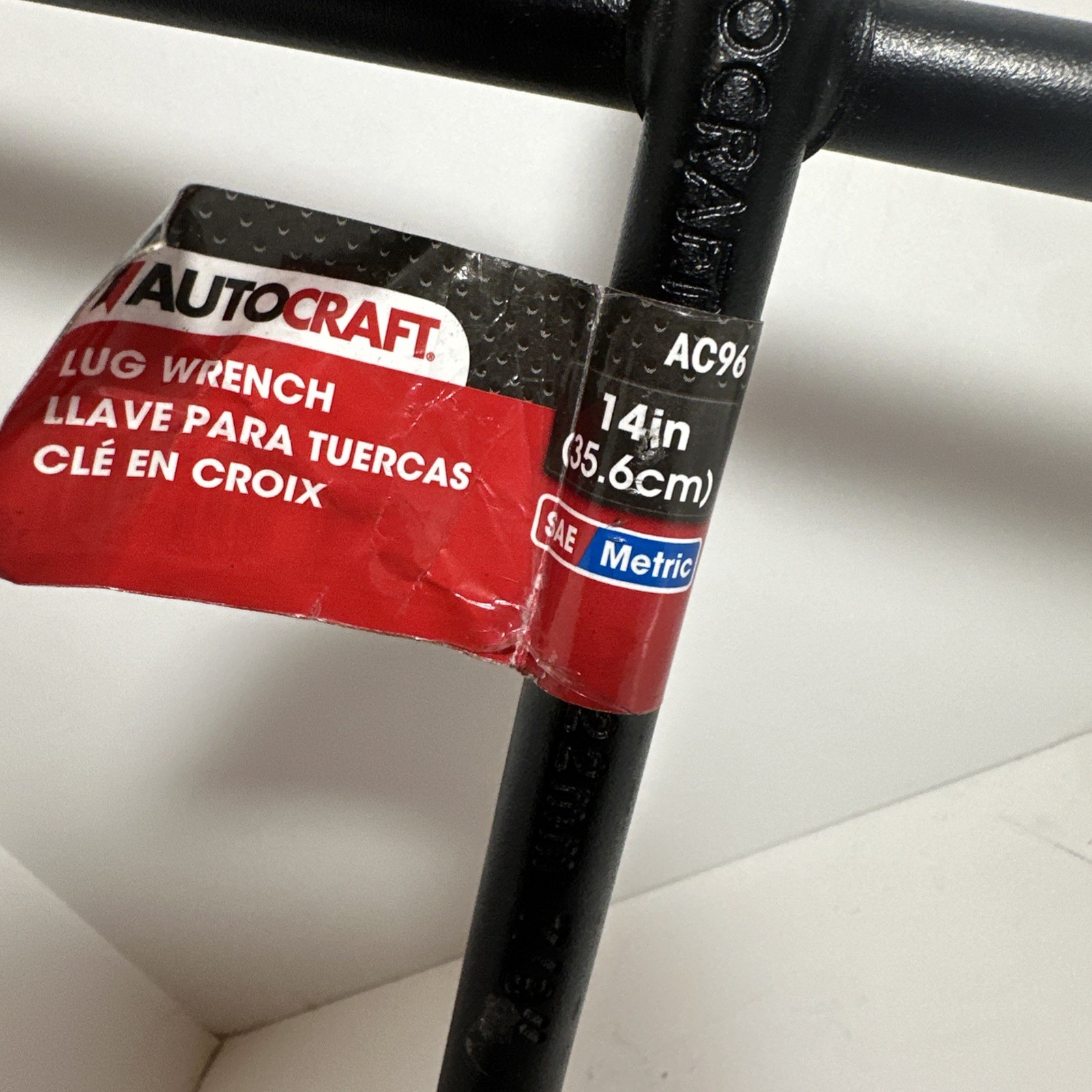 AutoCraft 14” Lug Wrench for Trucks with Black Texture Coating, SAE and Metric
