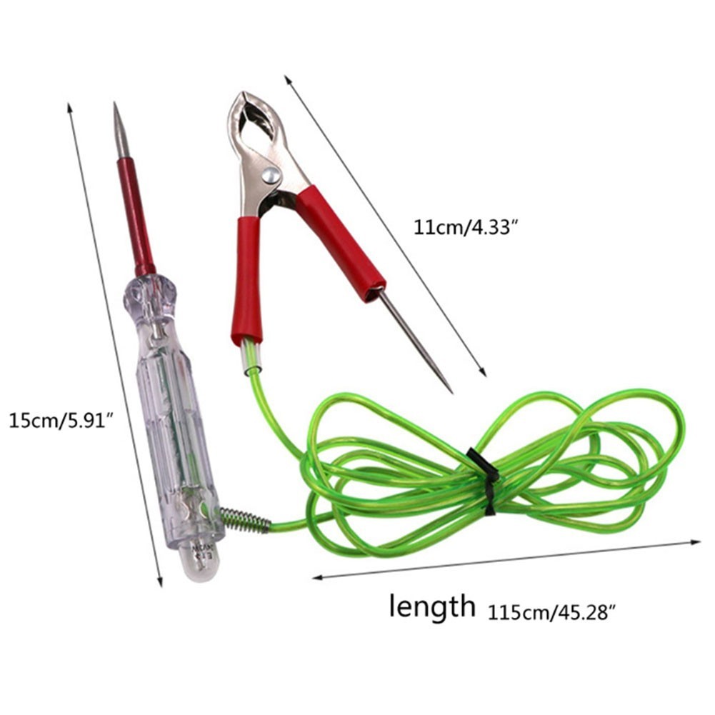 Cable Circuit Tester For 6V 12V 24V DC Voltage Probe Light Tool Auto Fuse Test