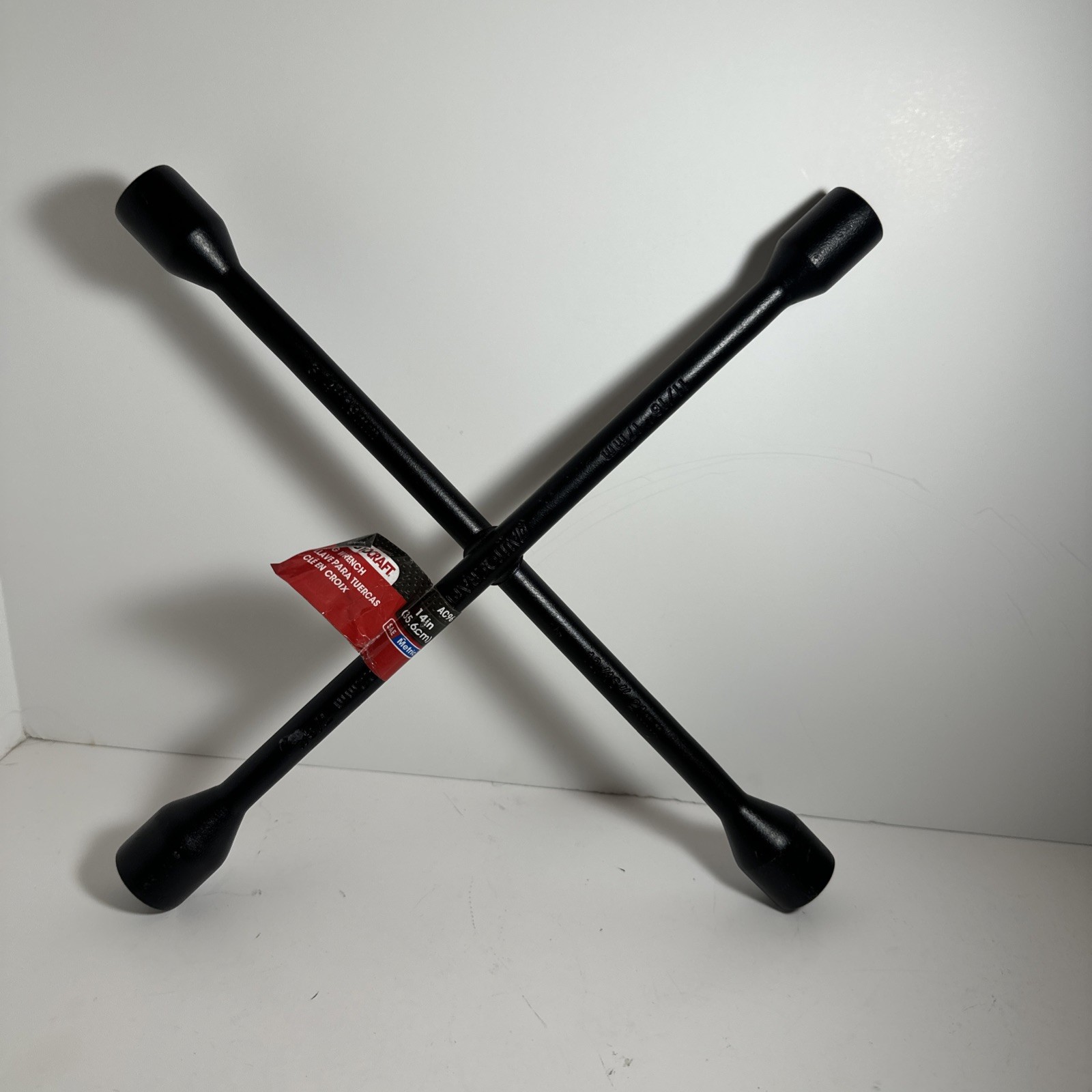 AutoCraft 14” Lug Wrench for Trucks with Black Texture Coating, SAE and Metric