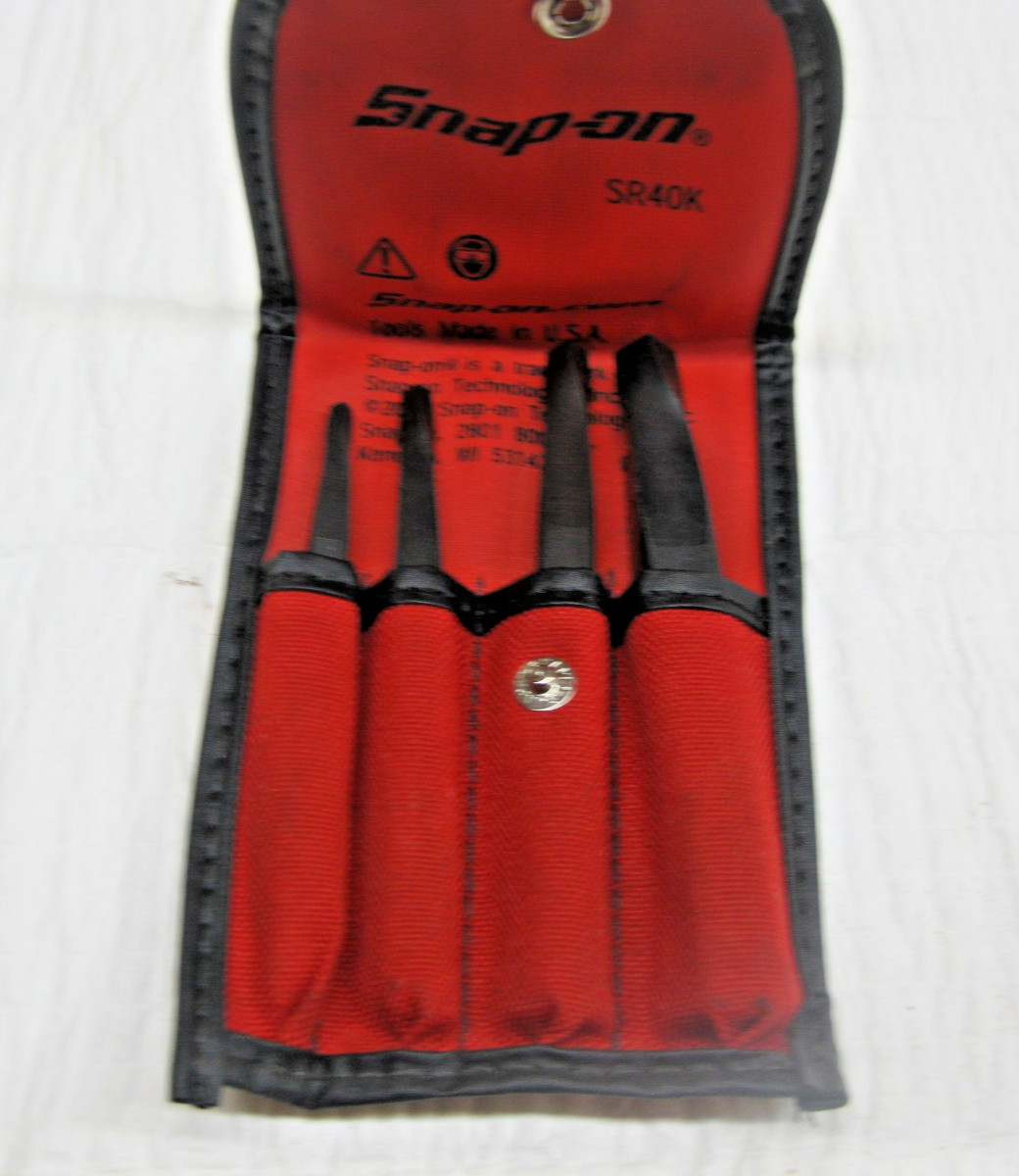 Snap-On SR40K Tapered Bit Extractor 4 Piece Set in Pouch
