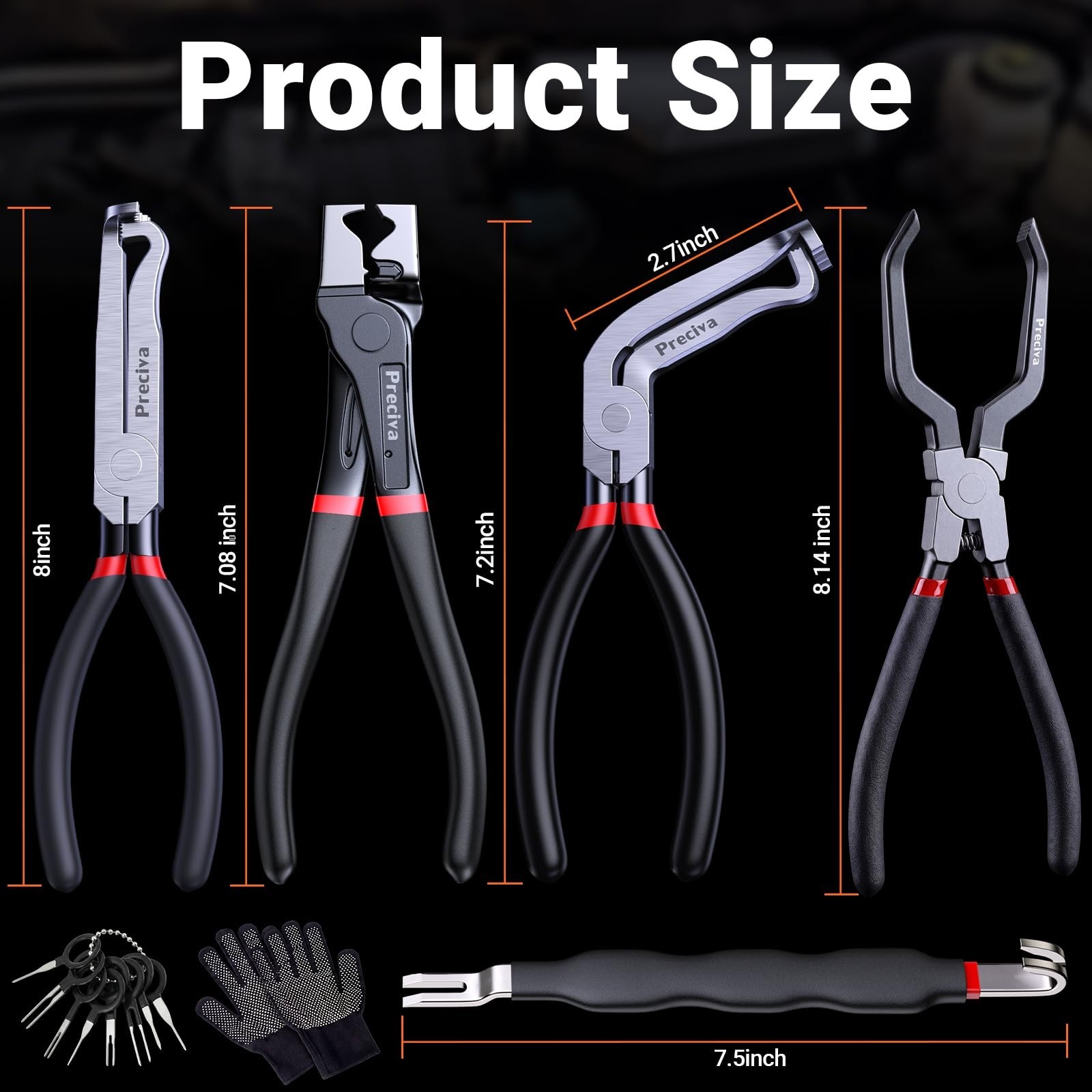 9-in-1 Automotive Electrical Connector Tool Kit, Terminal Release Pliers & Wire