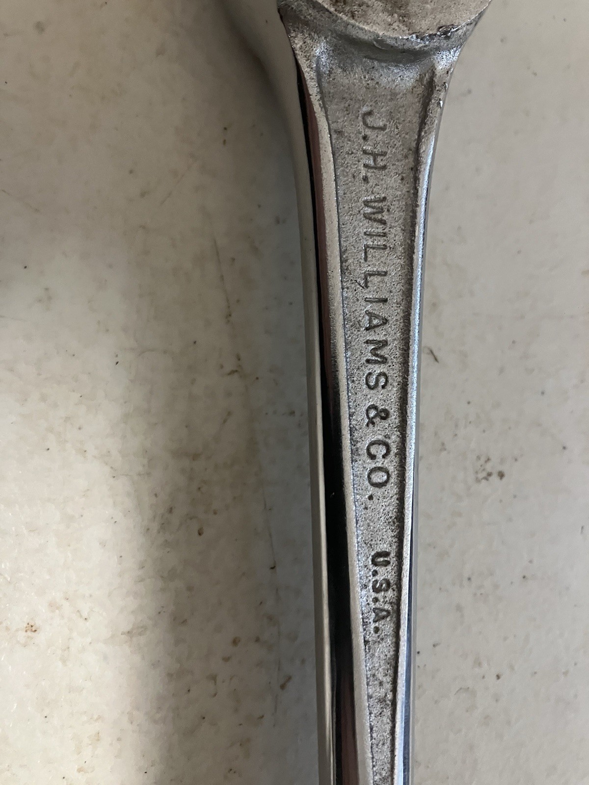 Vintage J.H. Williams S-53 Super Ratchet 1/2″ Drive 15″ Long Chrome USA