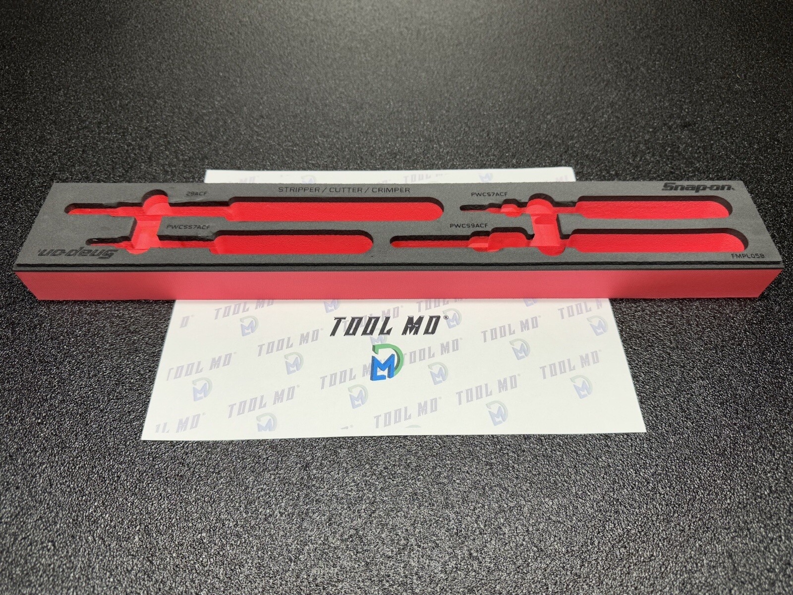 Snap-on Tools RED FOAM TRAY ONLY for 4pc Stipper / Cutter / Pliers Set PWCS400FR