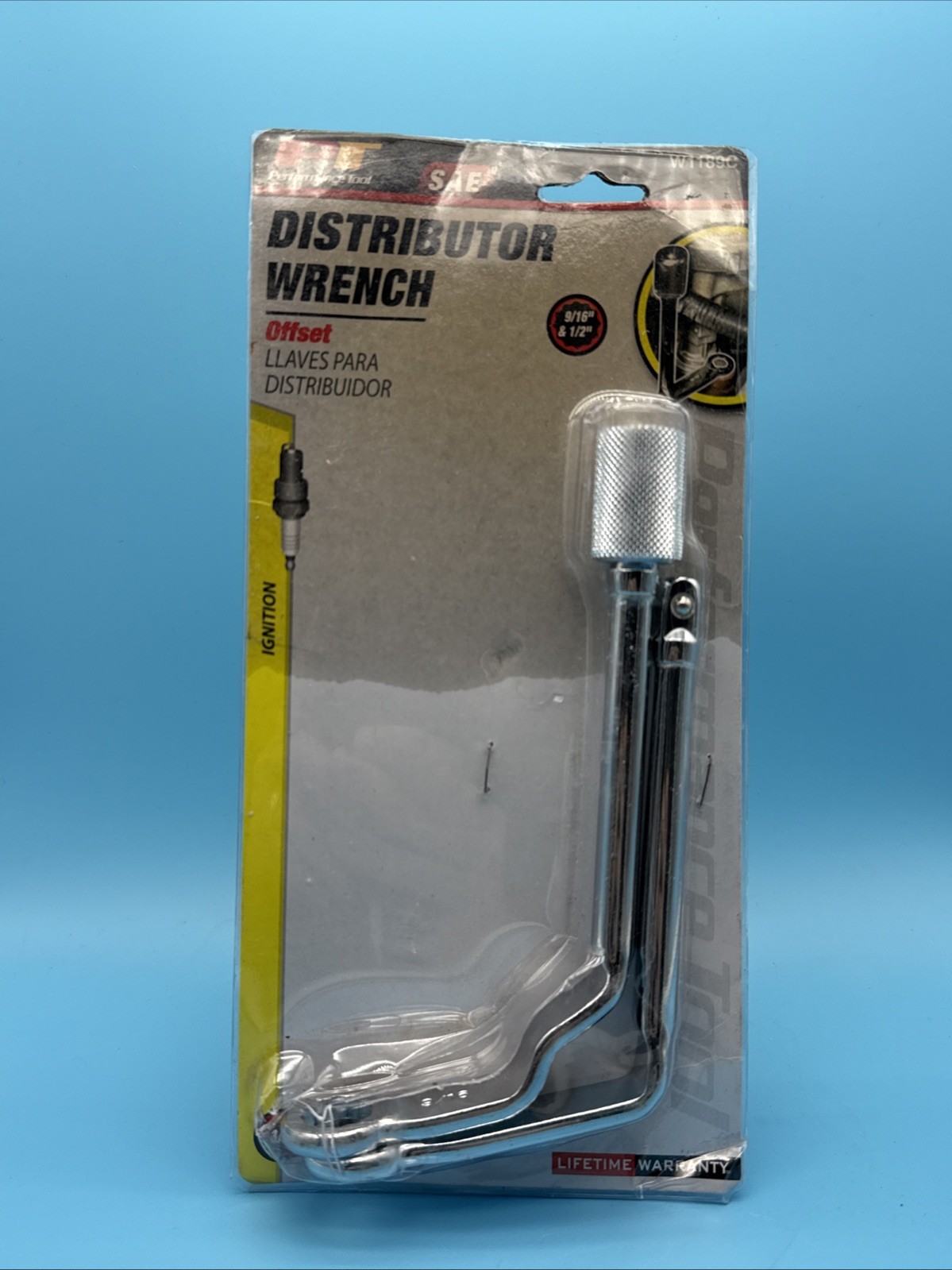 Performance Tool W1189C Offset Distributor Clamp Wrench 1/2 9/16 3/8 Drive