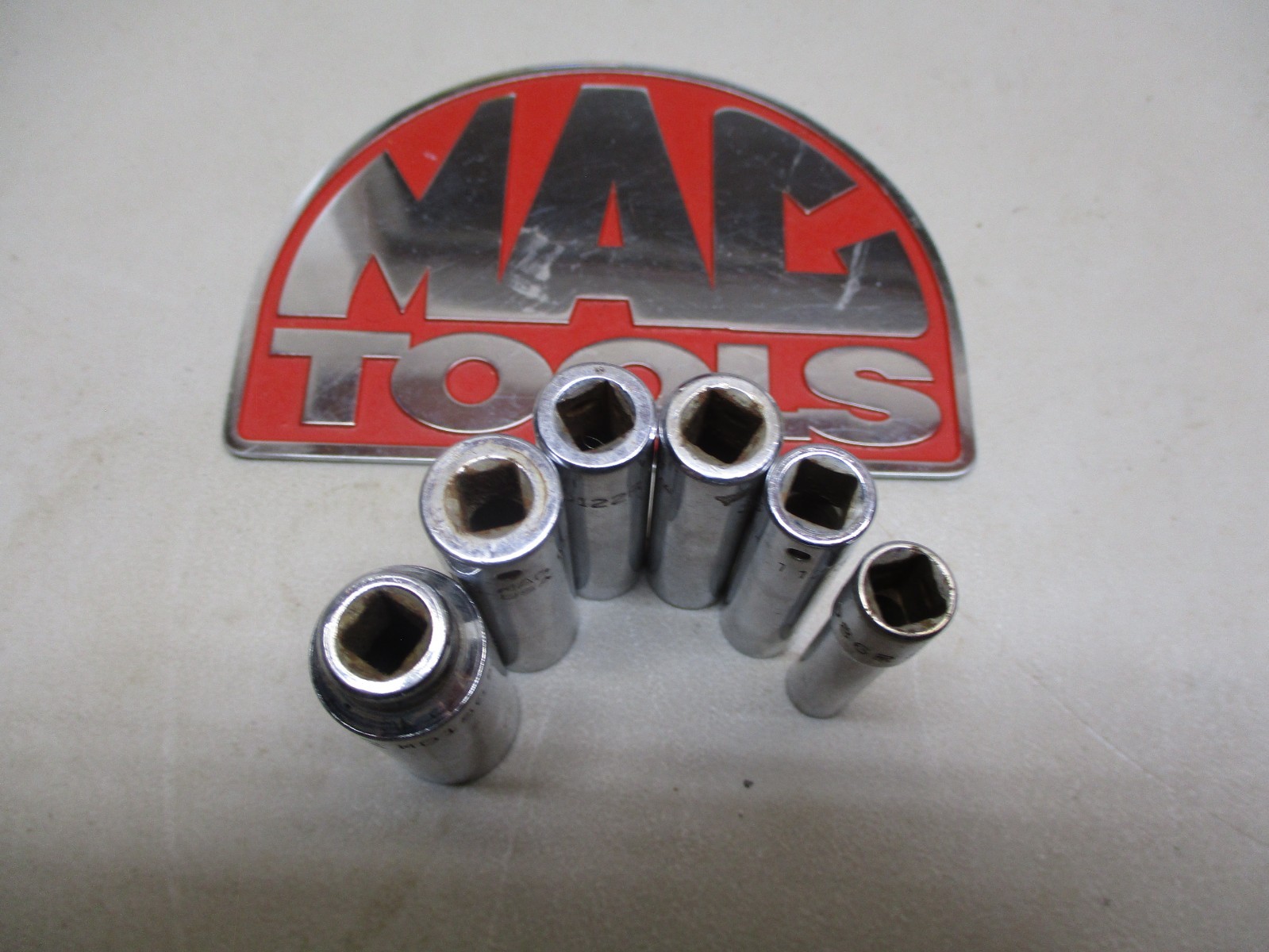 MAC TOOLS 1/4″ DP SOCKET 6PCS 1/4″ ,11/32″, 3/8, 7/16, 9/16 ALL 6PT, 1 3/8″ 12PT