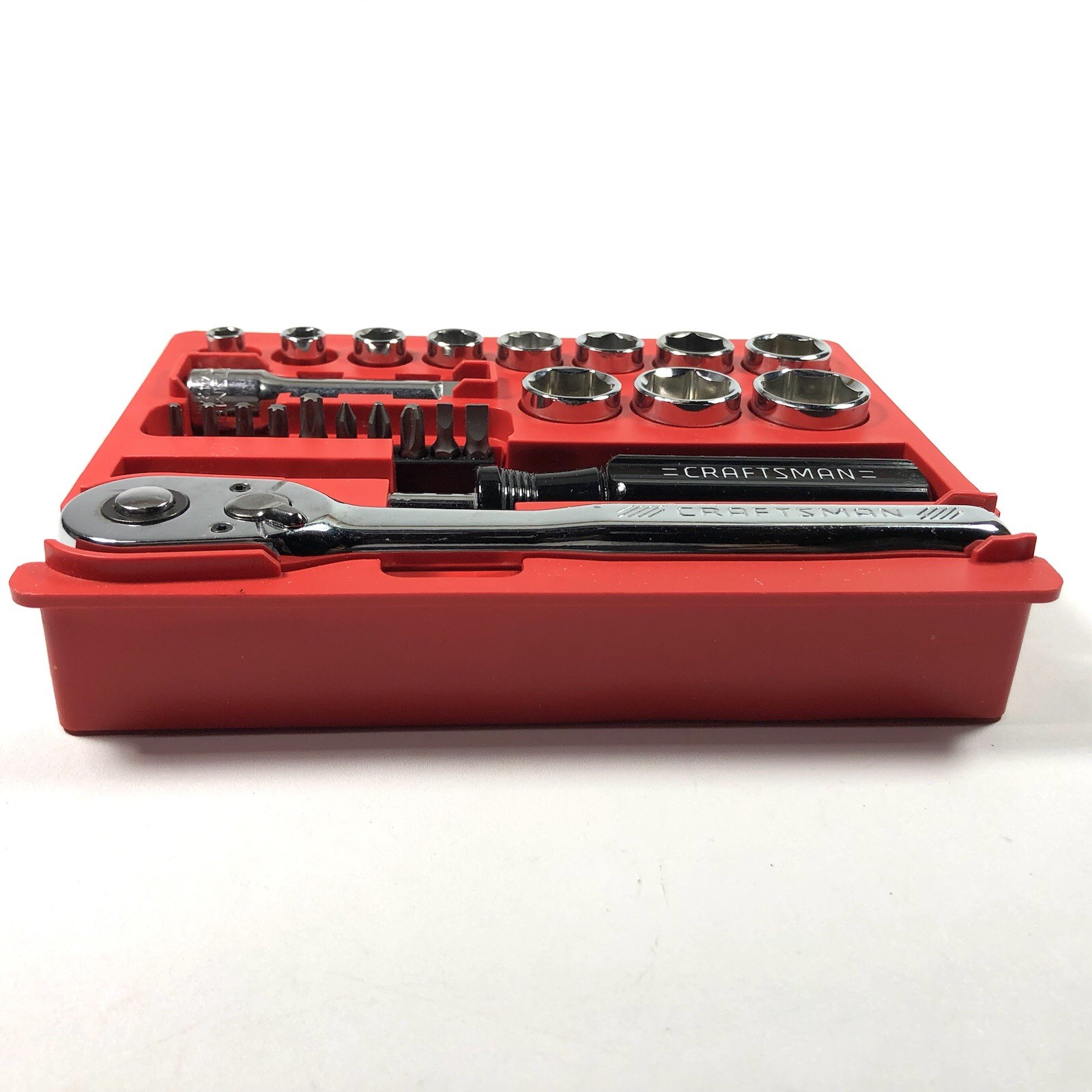 Craftsman 24-pc 3/8″ Drive SAE Nano Ratchet & Socket Set No Carry Caddy