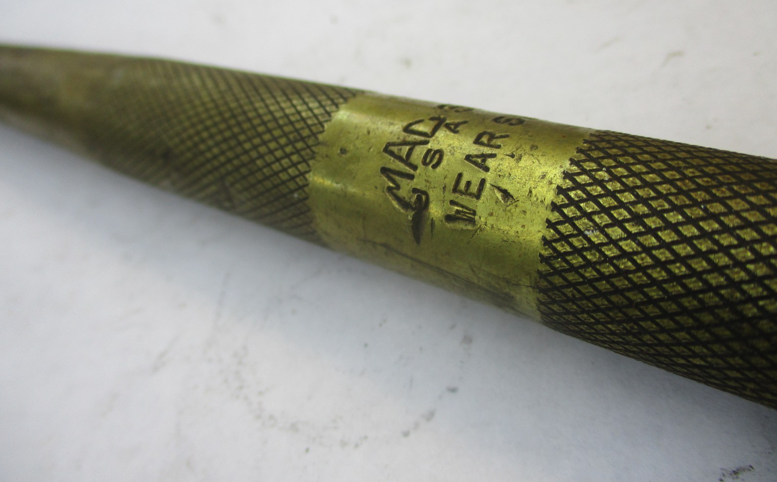 Vintage Mac Tools SMP13B Knurled Brass Starter Punch 11/32 x 10″ USA