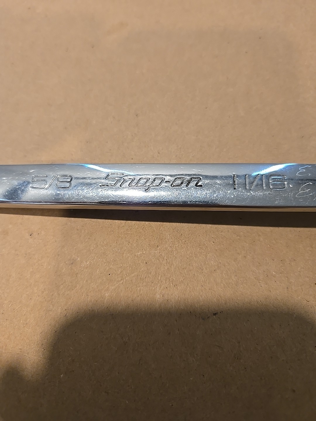 Snap On 5/8″-11/16″ 6PT SAE Chrome Flare Nut End Wrench USA RXFS2022B