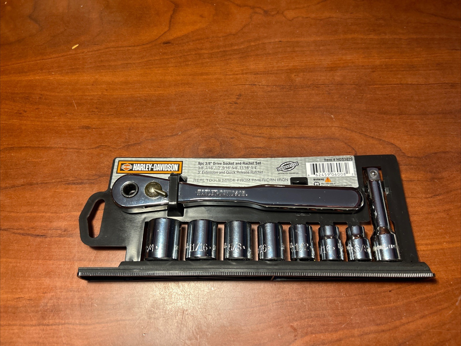 Snap On Harley-Davidson 9-Piece Socket Set with Ratchet & Extension HDS3829 USA