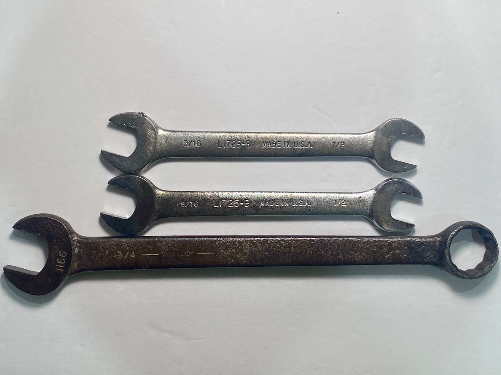 Vintage Billings 3 pc. Wrench Lot, Made in USA, ca 40’s-60’s
