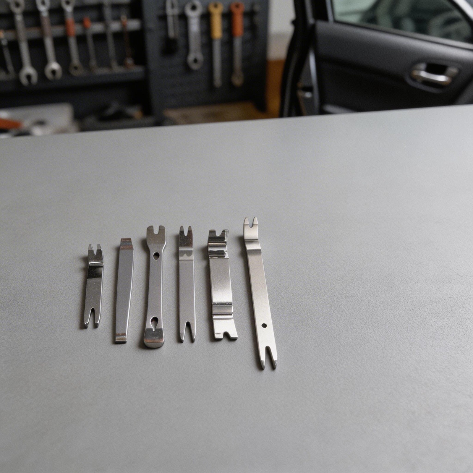 6pcs Metal Auto Pry Tools for Vehicle Door Panel Trim Removal and Installation