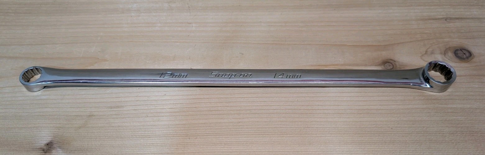 Snap-on Tools USA 12mm 14mm High-Performance 0° Offset Box Wrench XDHFM1214