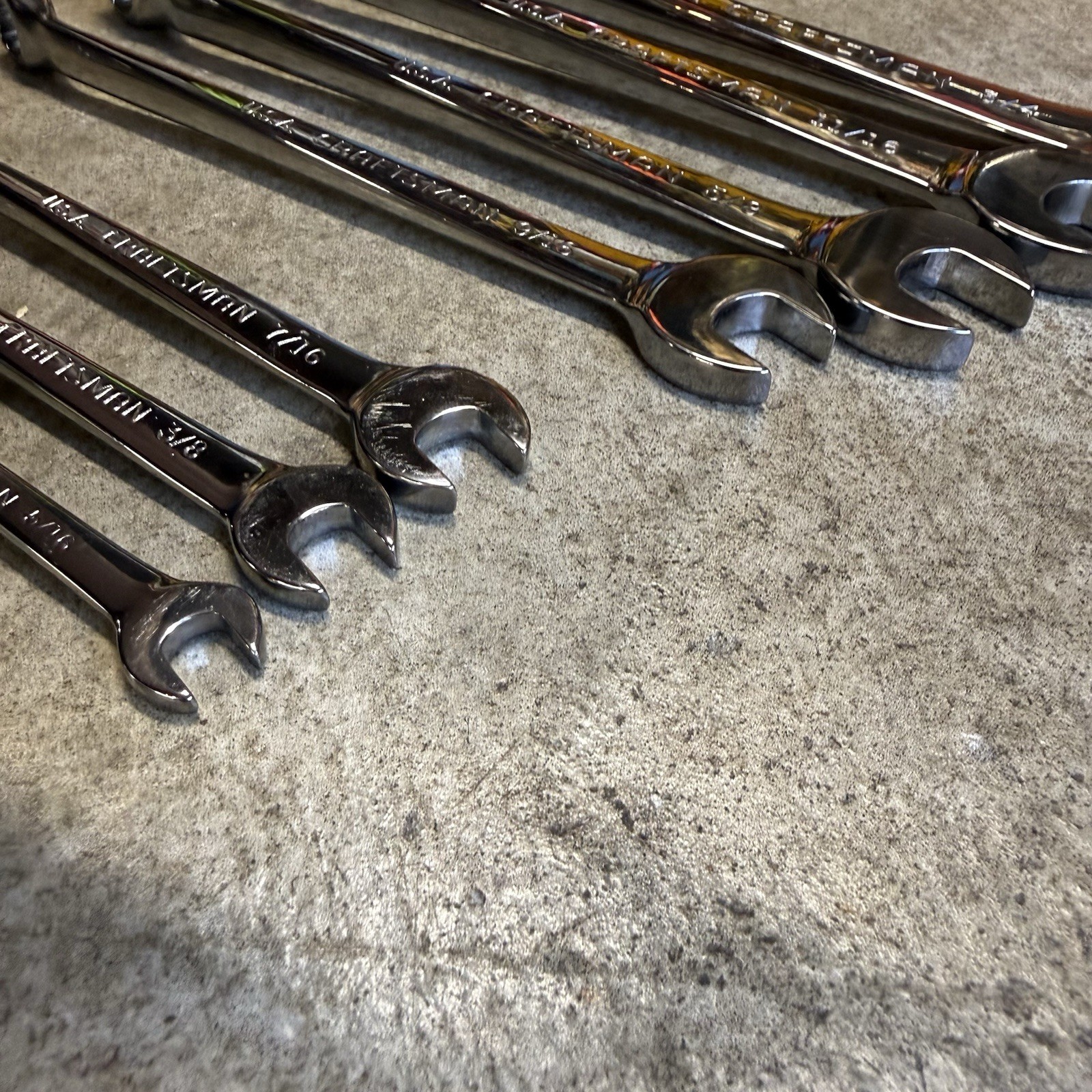 Craftsman Cross-Force SAE Combination Wrench Set NO 1/2” 7pc 5/16-3/4 USA 946520
