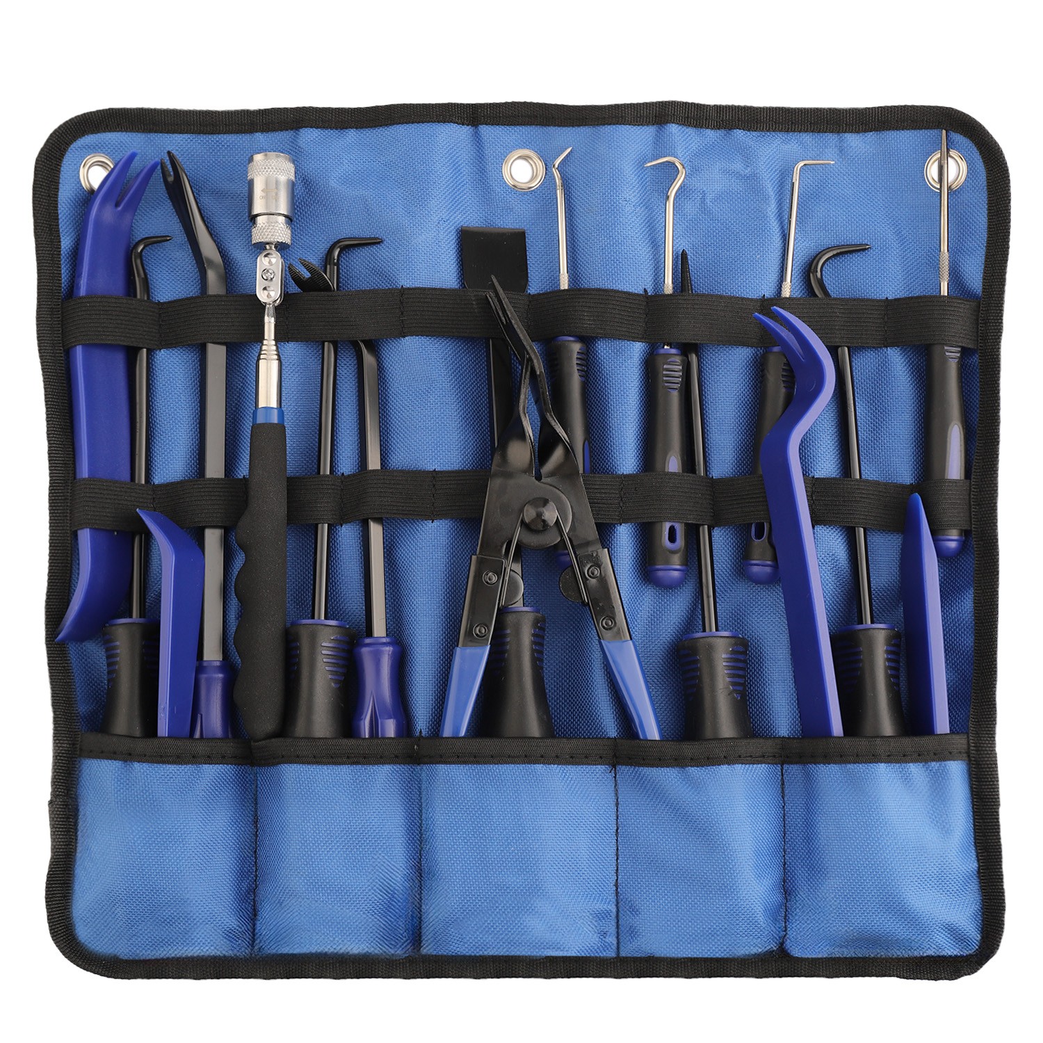 17PCS Alloy Steel Hook and Pick Tool Set with Scraper and Magnetic Telescoping