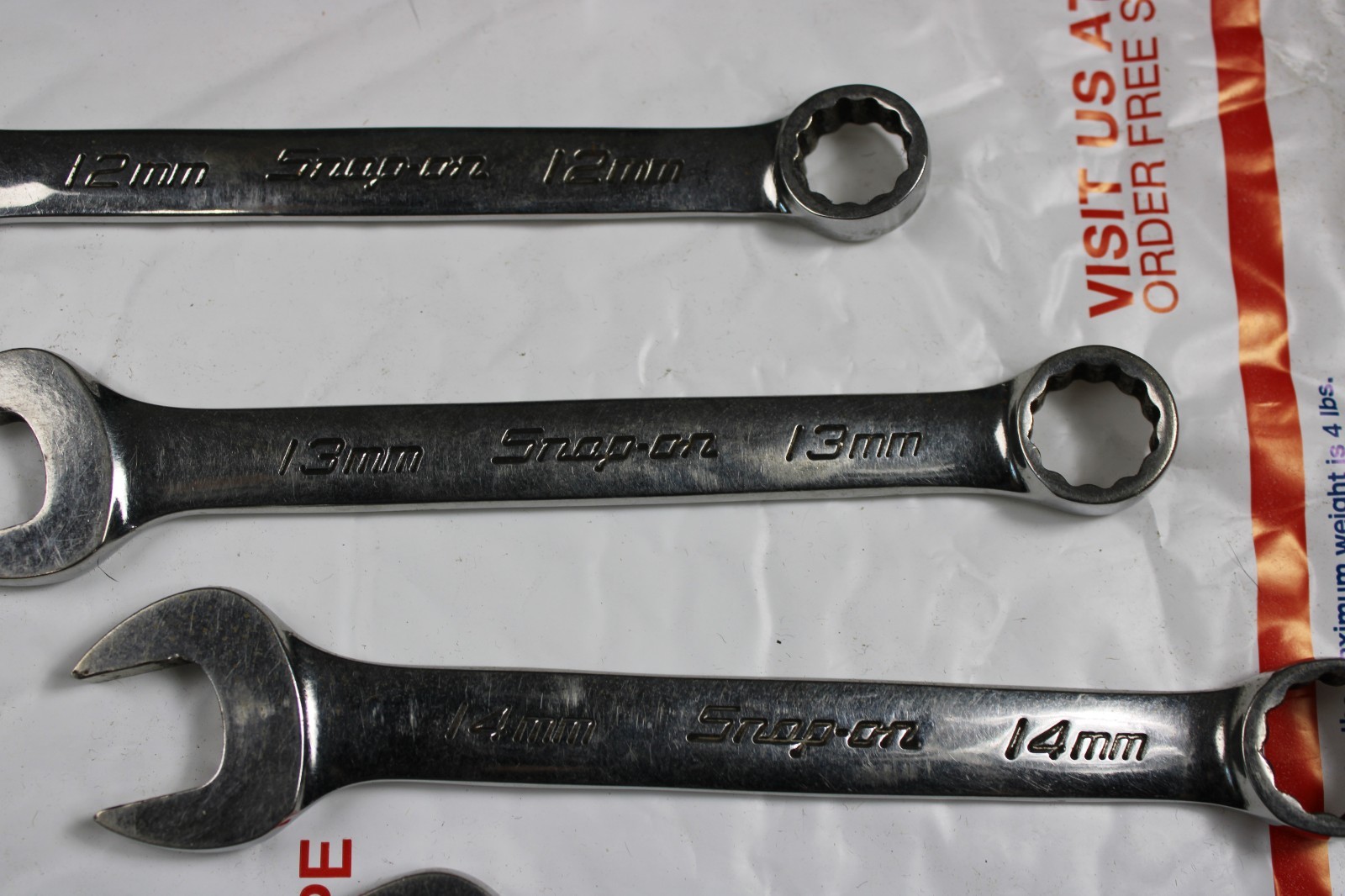 Snap On 6Pc Short Metric Combination Wrench Set Part# OEXSM710B – 10 – 17mm inco