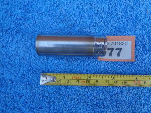 Chrome Vanadium 1/2″ Drive 17mm Hex, 78mm Long Deep Socket LOT #77
