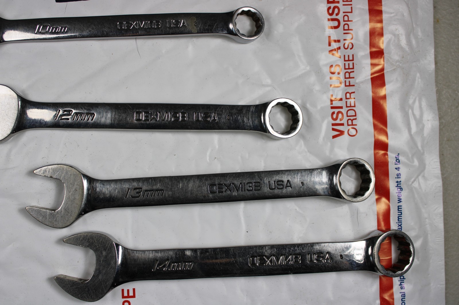 Snap On 6Pc Short Metric Combination Wrench Set Part# OEXSM710B – 10 – 17mm inco