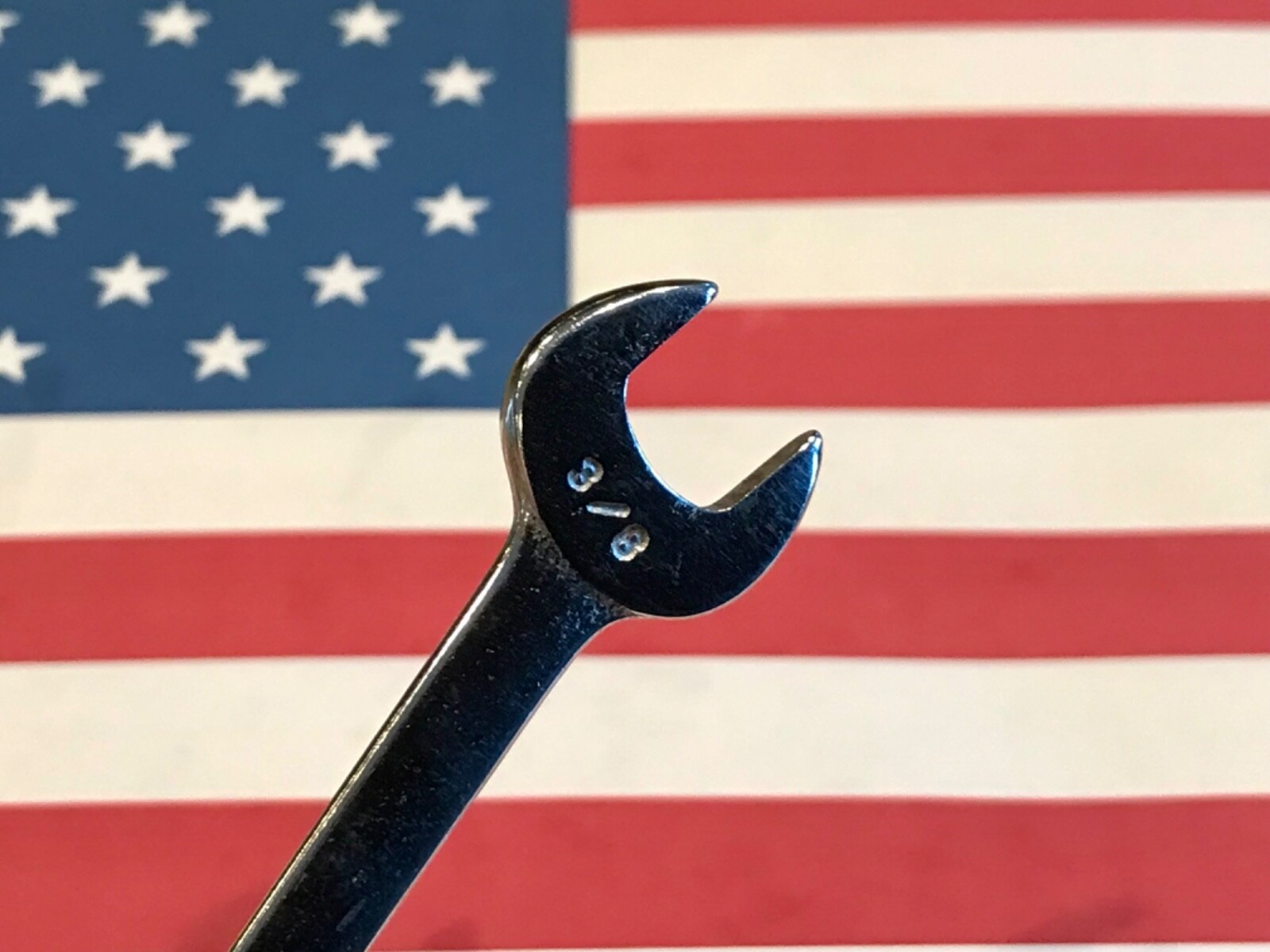 Vintage Armstrong 3/8 x 5/16 Full Polish Open-End Wrench USA 🇺🇸