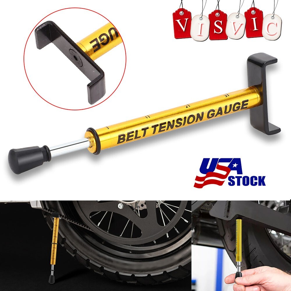 Motorcycle Secondary Drove Belt Adjustable Belt Tension Gauge Tool USA