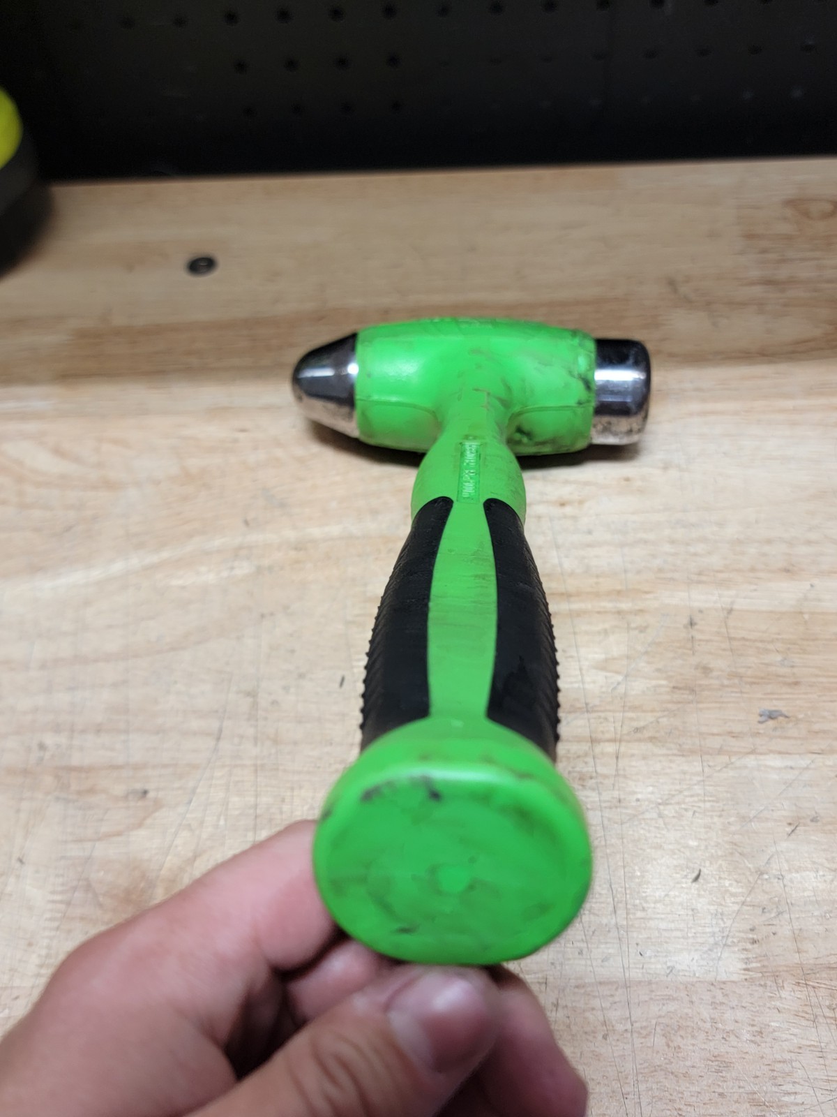 SNAP-ON HBBD32, 32oz Ball Peen Soft Grip Dead Blow Hammer Green USA MADE SNAPON