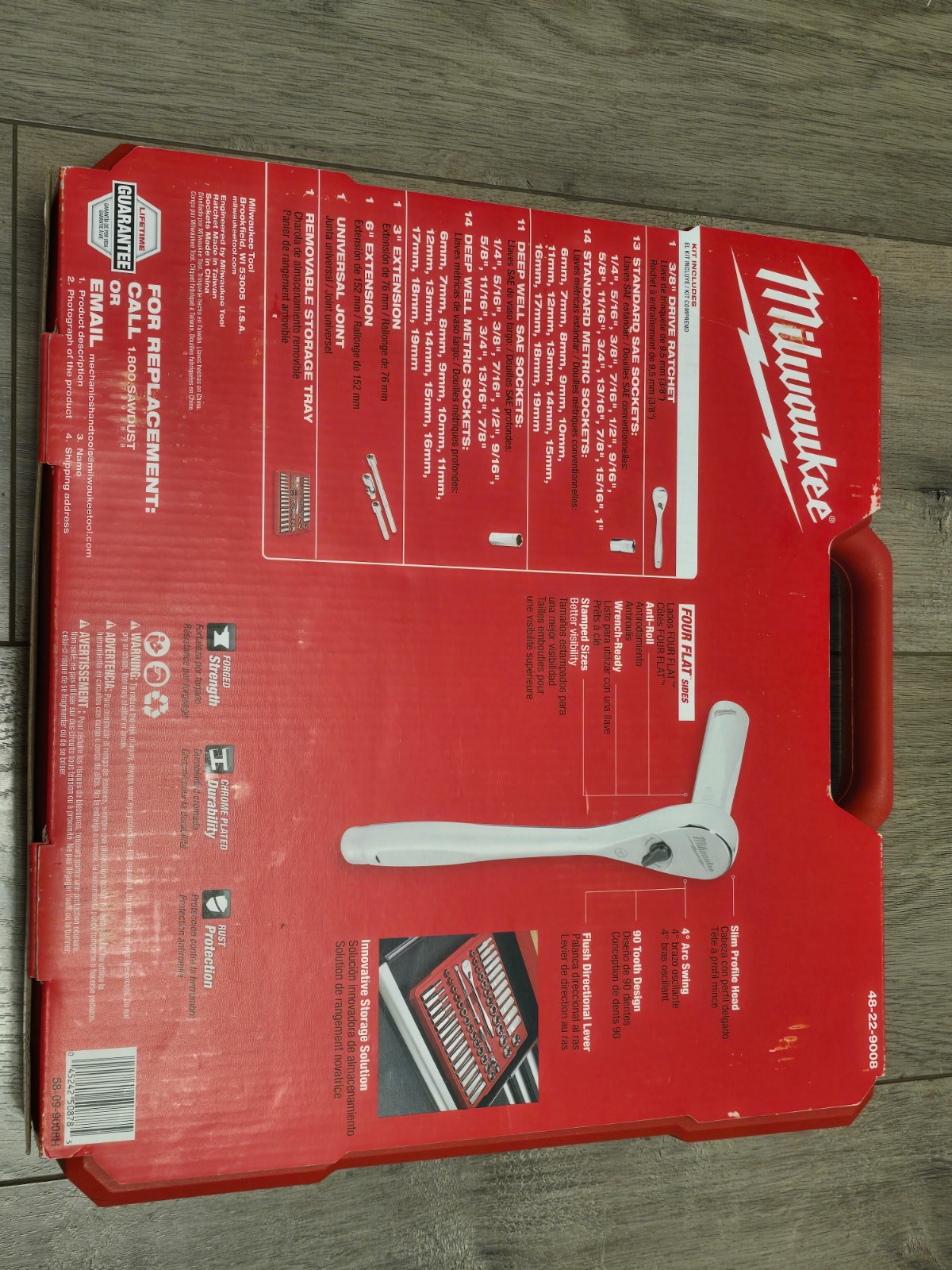 Milwaukee Tools 48-22-9008, 56pc SAE & Metric Socket and Ratchet Set w/ Case