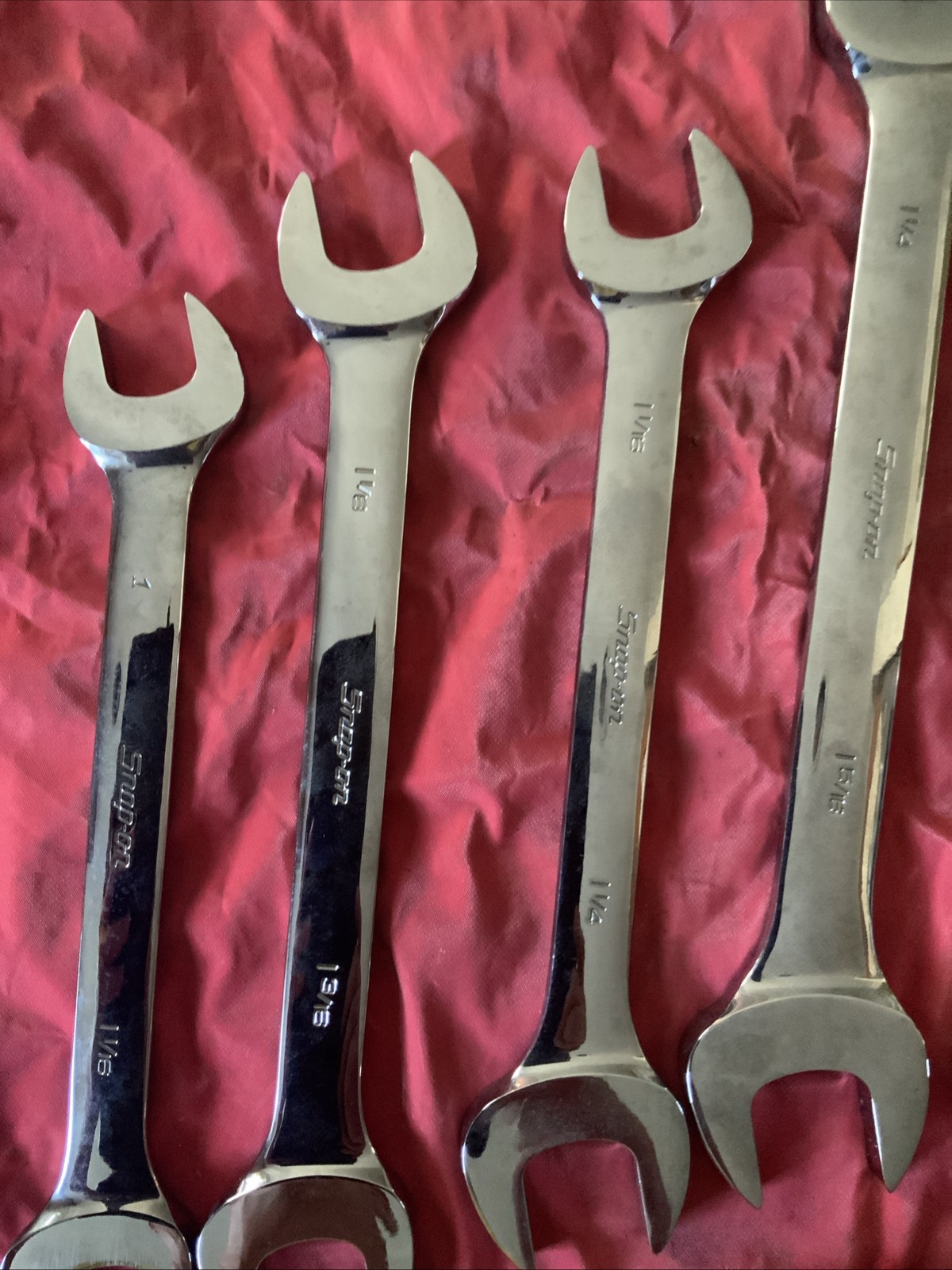 Snap On Double Open End Wrench Set, Big Set, 1/4 – 1 5/8….missing 1 In Set
