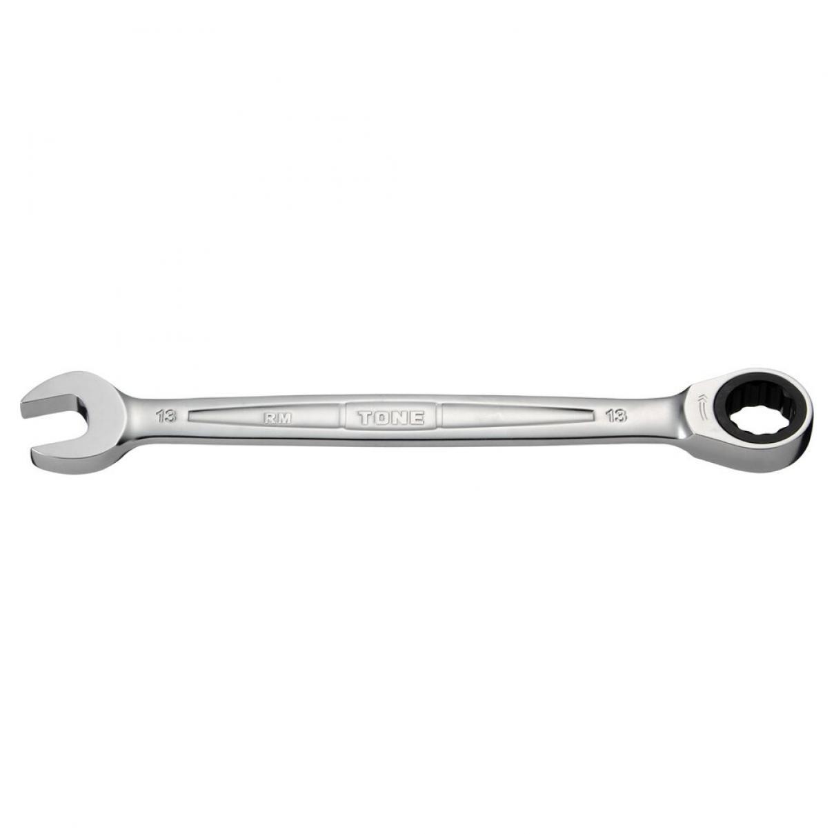 Tone RM-13 12-Point Metric 13mm Ratcheting Combination Wrench Length 178mm