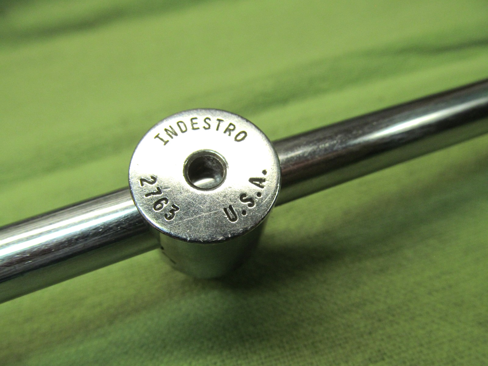 Vintage Indestro 3/8″ dr. Sliding T-Handle / Breaker Bar – pn 2763 -Made in USA