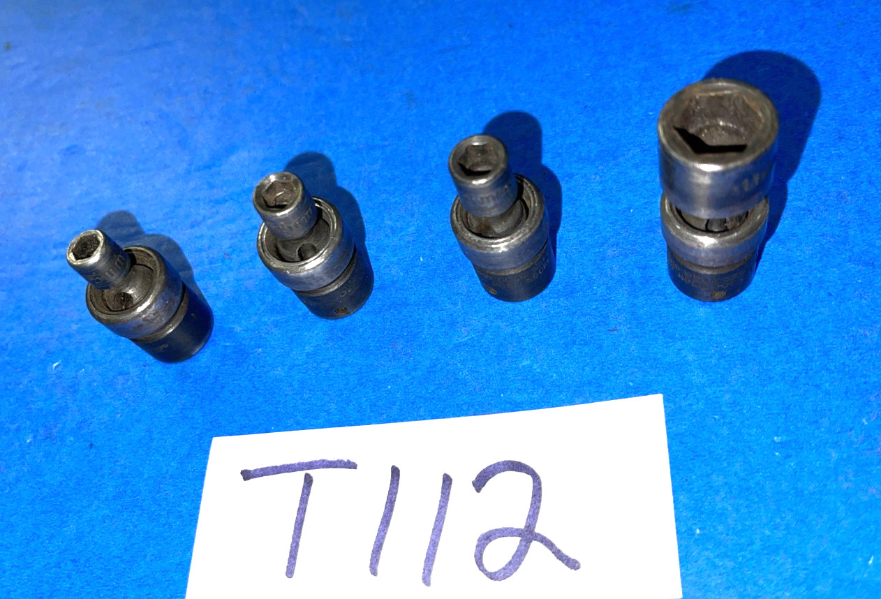 SK TOOLS 4 PIECE 1/4 DRIVE METRIC IMPACT SWIVEL SOCKETS 5, 5.5, 6 AND 11MM