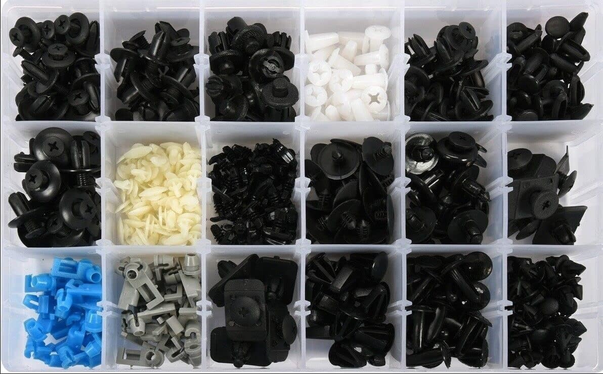 475 Pcs Plastic Rivets Fastener Fender Car Bumper Wheel Push Pin Clip For Mazda