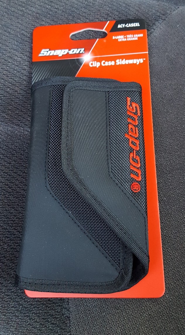 Snap on tools BLACK New cell phone holder side ways + flex clip + inside pocket