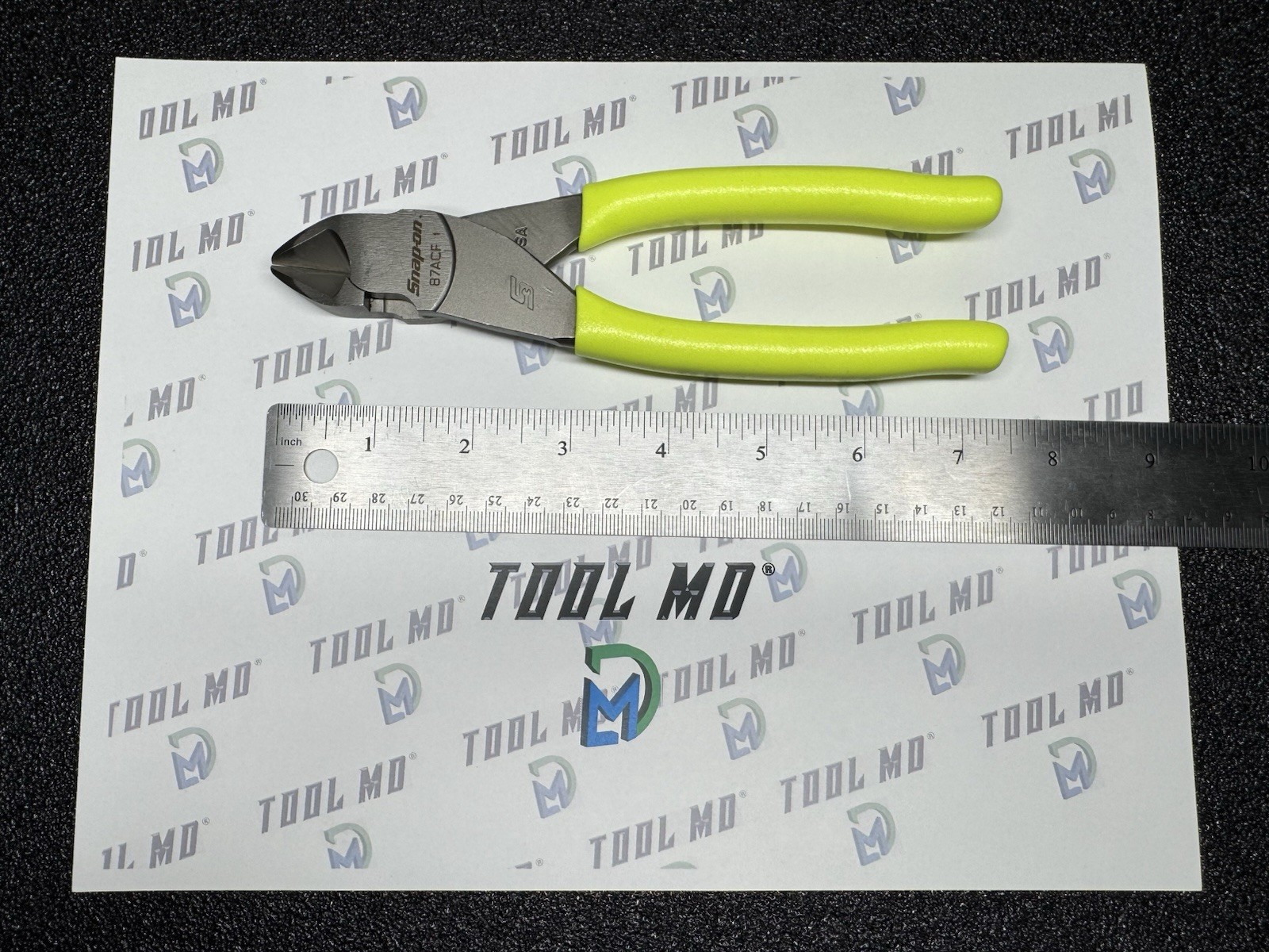 Snap-on Tools USA NEW HI VIS YELLOW Soft Grip 7″ Diagonal Cutter Pliers 87ACF