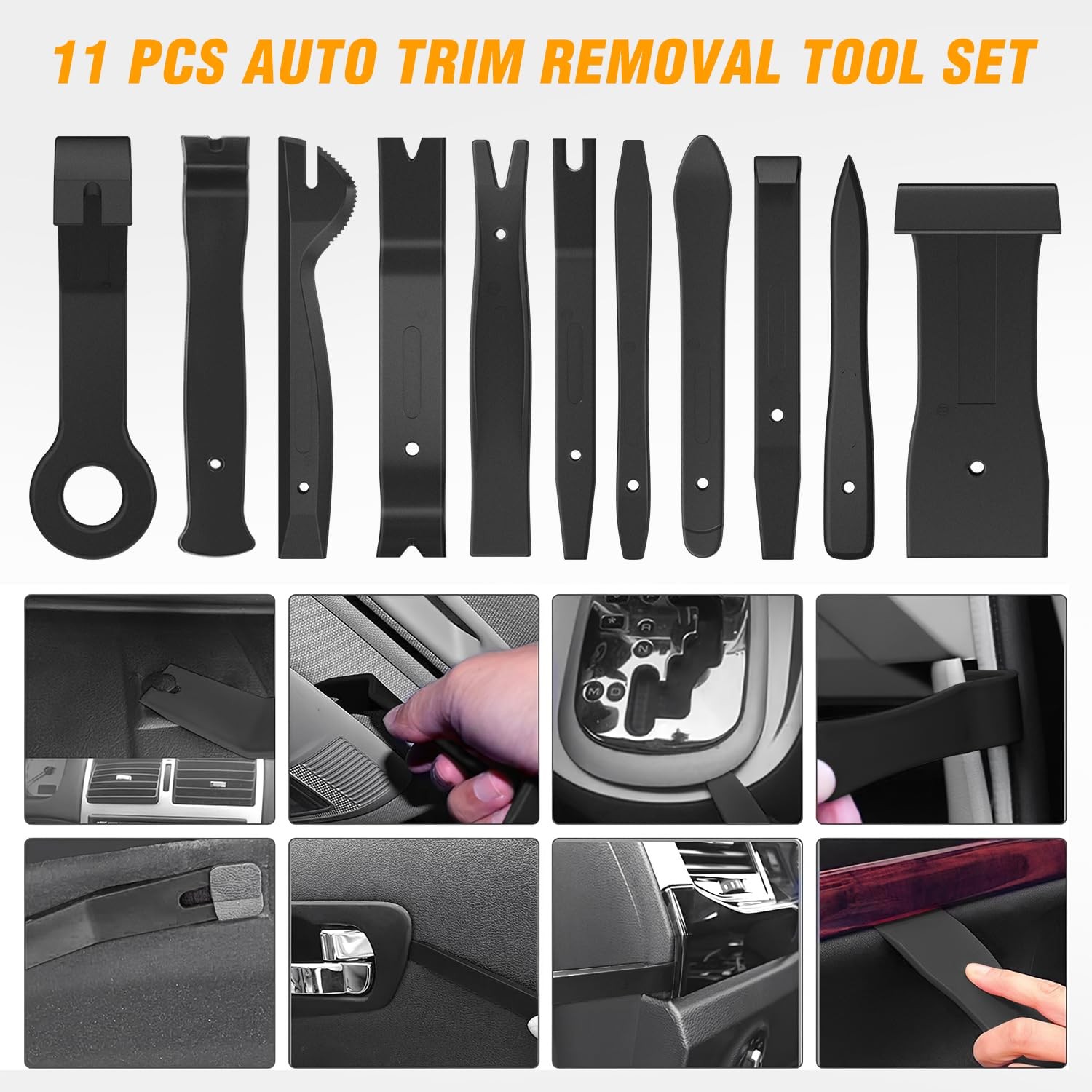 11Piece Auto Trim Removal Tool Kit for Car Audio, Dash, Door Panels